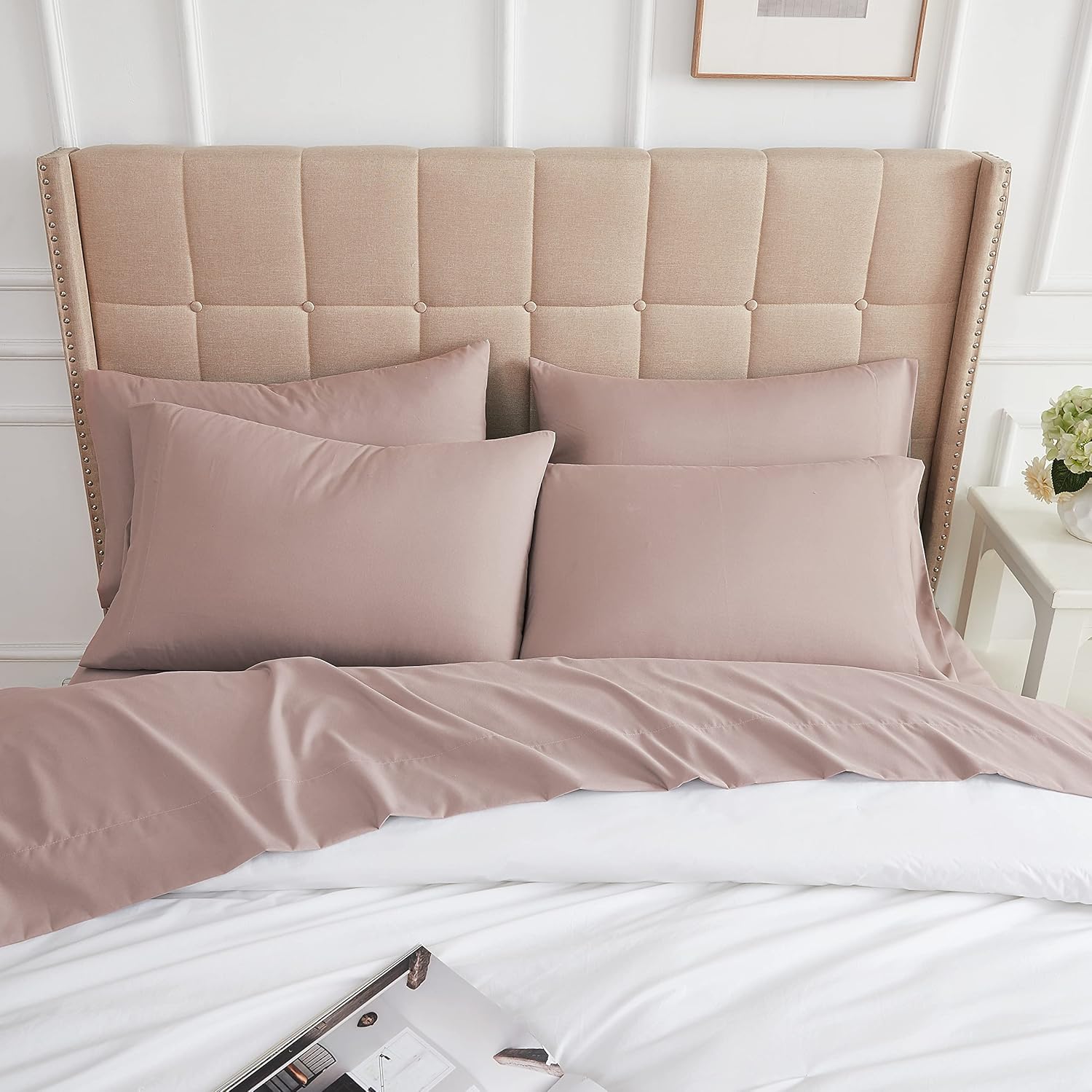 Southshore Fine Living, Inc. Colección premium, juego de sábanas de 6 piezas, de bolsillo profundo, fácil cuidado, sin encogimiento, con 1 sábana