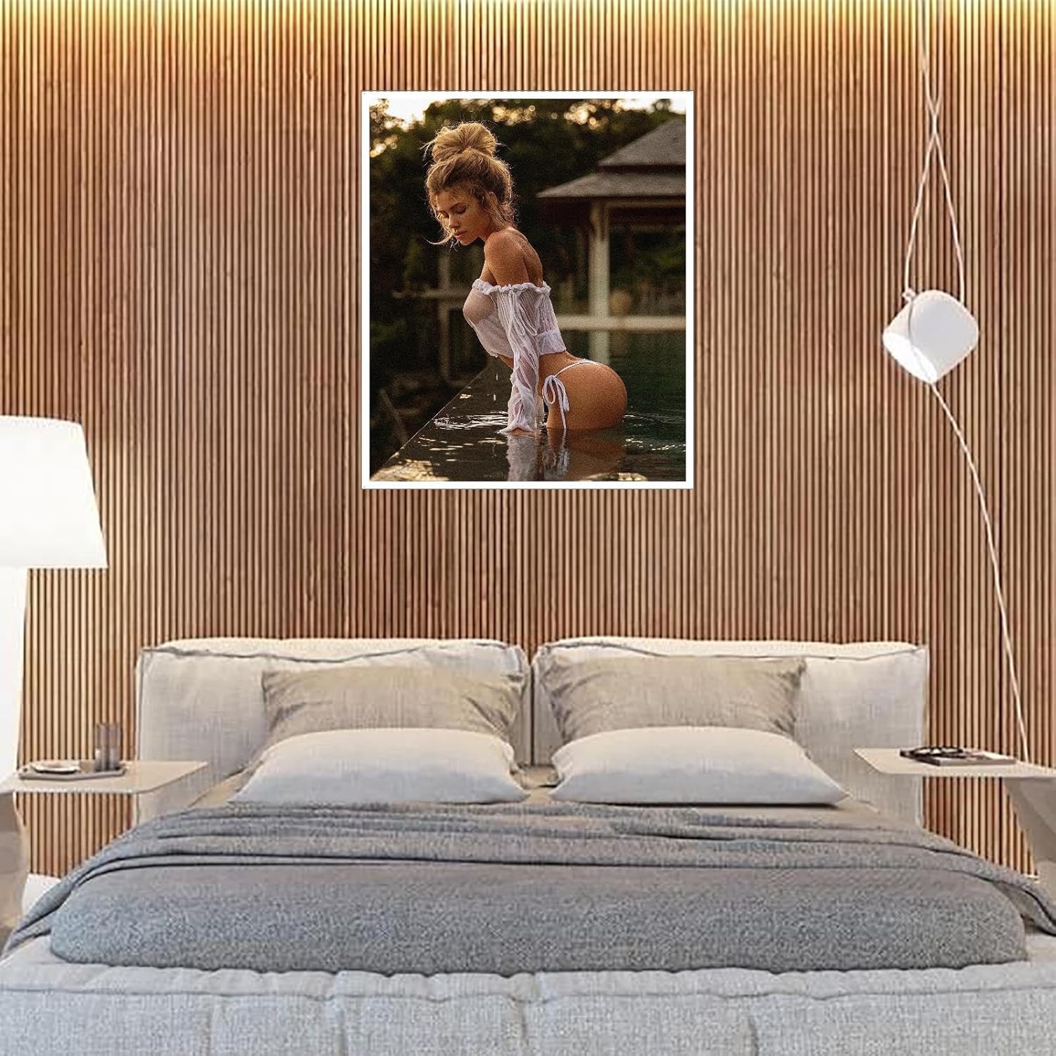 ENSEAL Póster de bikini para niñas, modelos sexys, impresiones en lienzo, modelo de fitness, arte de pared para decoración de oficina en casa, sin