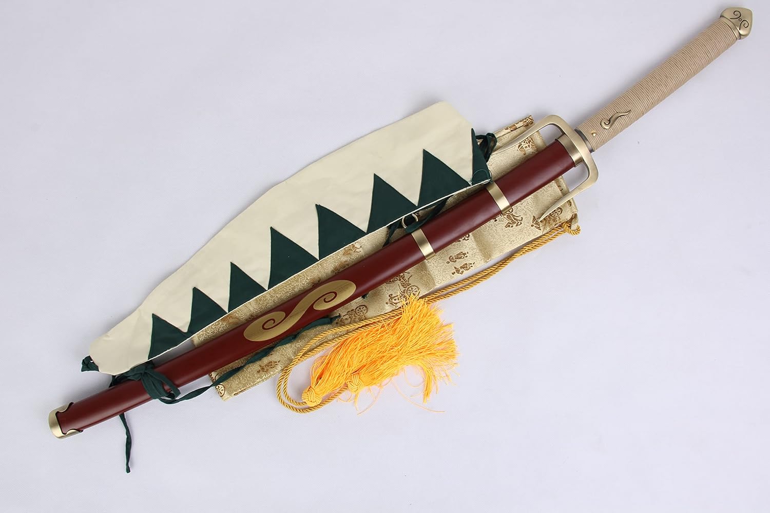 Yongli Sword Samurai Champloo Mugen’s Typhoon Swell Sword GEN Anime japonés Cosplay Réplica Props Acero al carbono Madera Saya con bolsa de correa