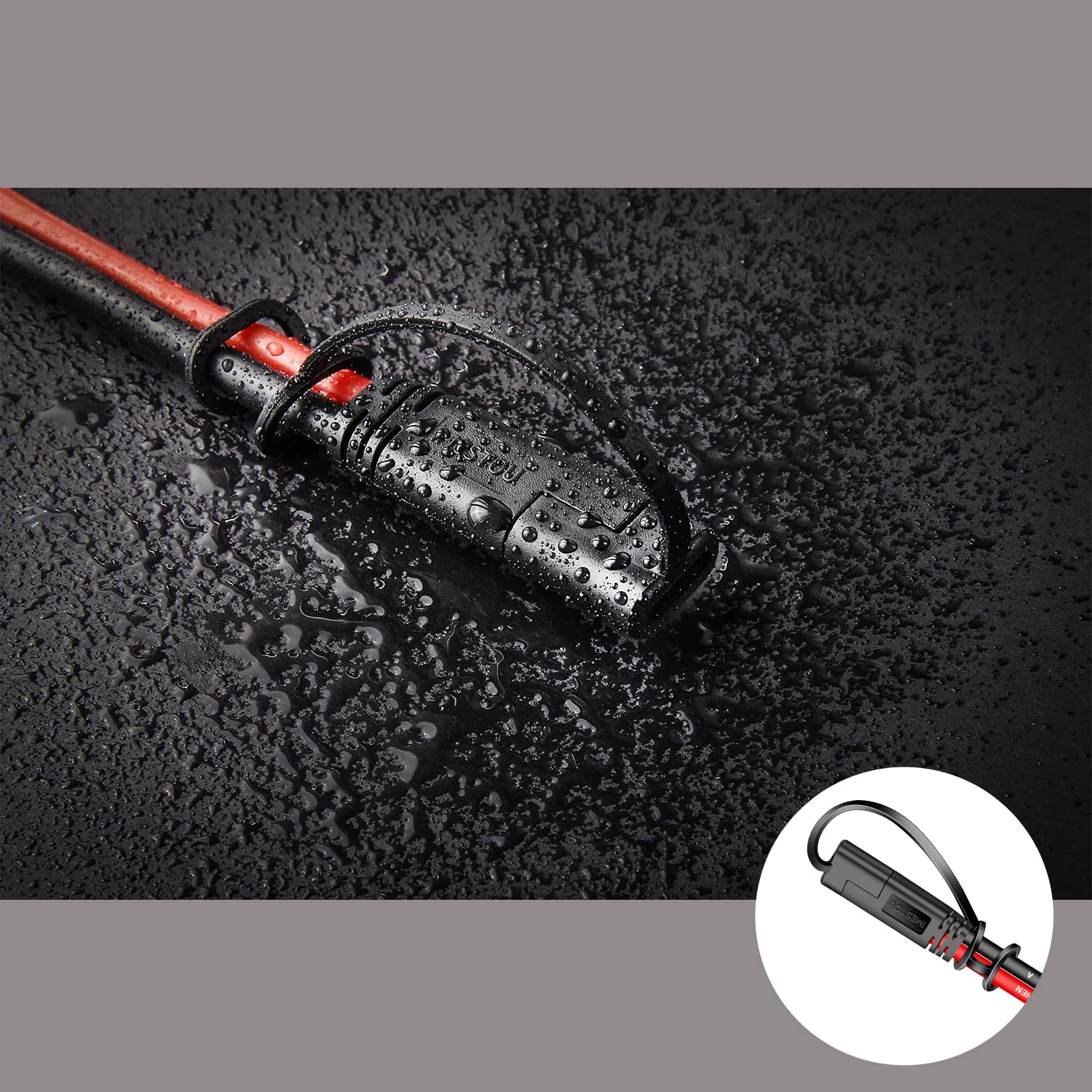 iMESTOU Arnés de terminal SAE a anillo tórico de 10 AWG, enchufe de desconexión rápida de 2 pines, arnés de terminal de ojal, cable de carga, cable