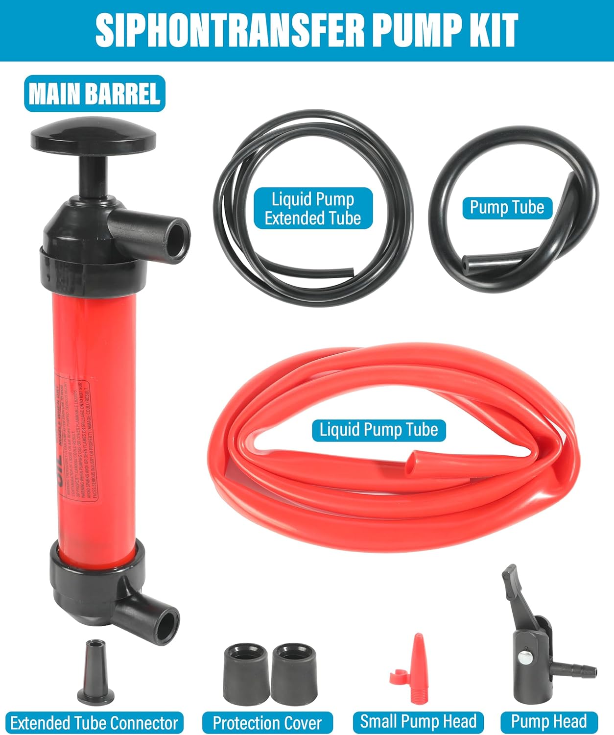 Bomba de transferencia multiuso,Bomba de sifón,Accesorios de coche Bomba de sifón para gasolina,Bomba de transferencia de gasolina de sifón de gas