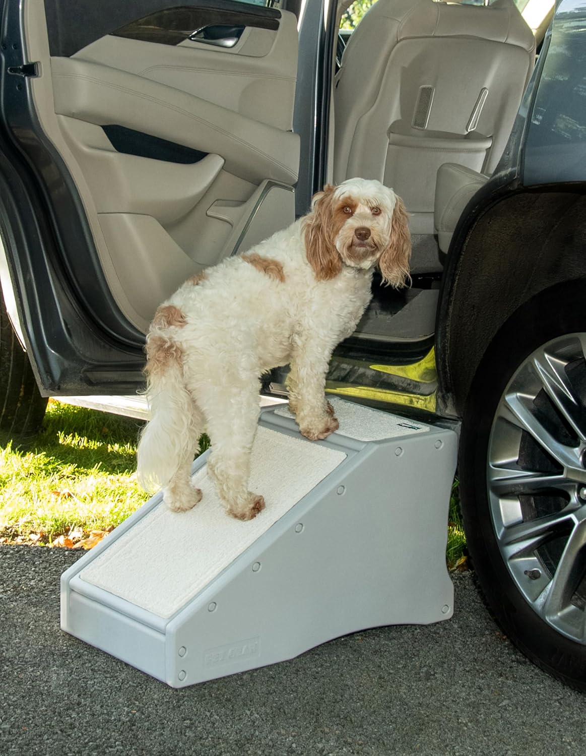 Pet Gear – Combinación de escalera y rampa para perrosgatos, fácil paso, ligeroportátil, resistente, fácil montaje (no requiere herramientas), 2