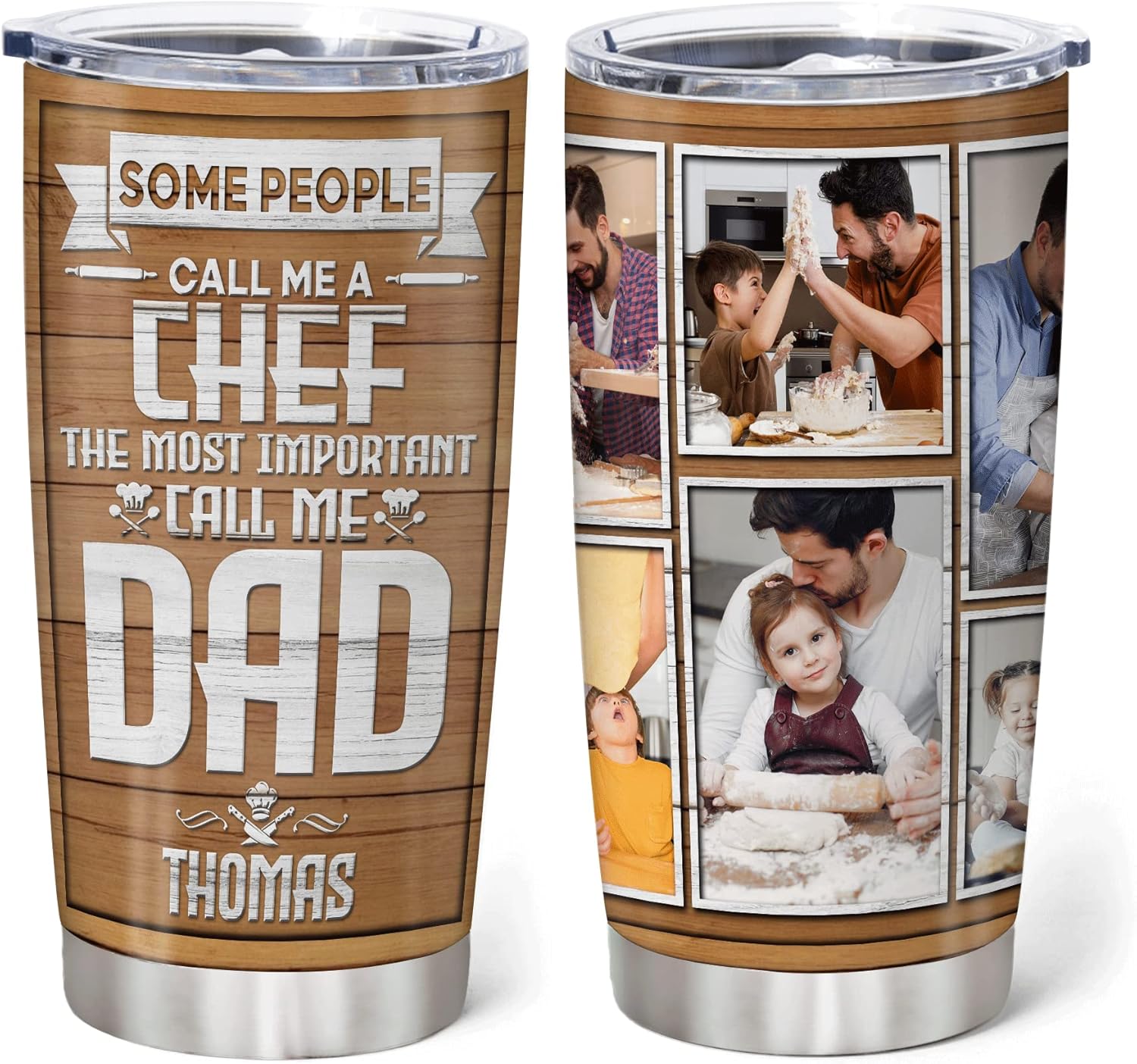 Hyturtle Regalos personalizados para chefs, vaso de 20 onzas con aislamiento de acero inoxidable, taza de viaje para café, regalo de cumpleaños,