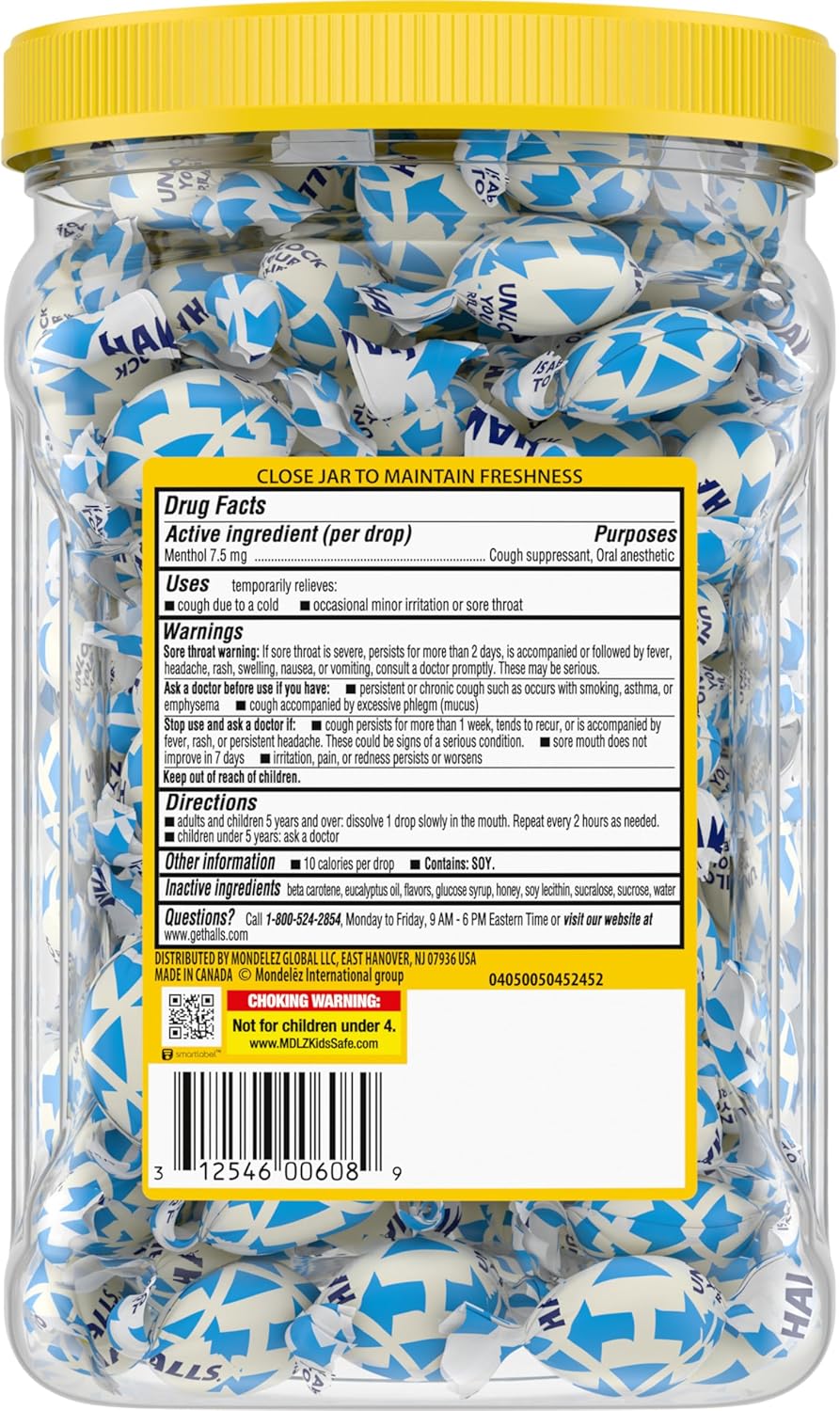 Halls Relief Honey Lemon – Gotas para la tos de limón, edición limitada de latto, 250 gotas