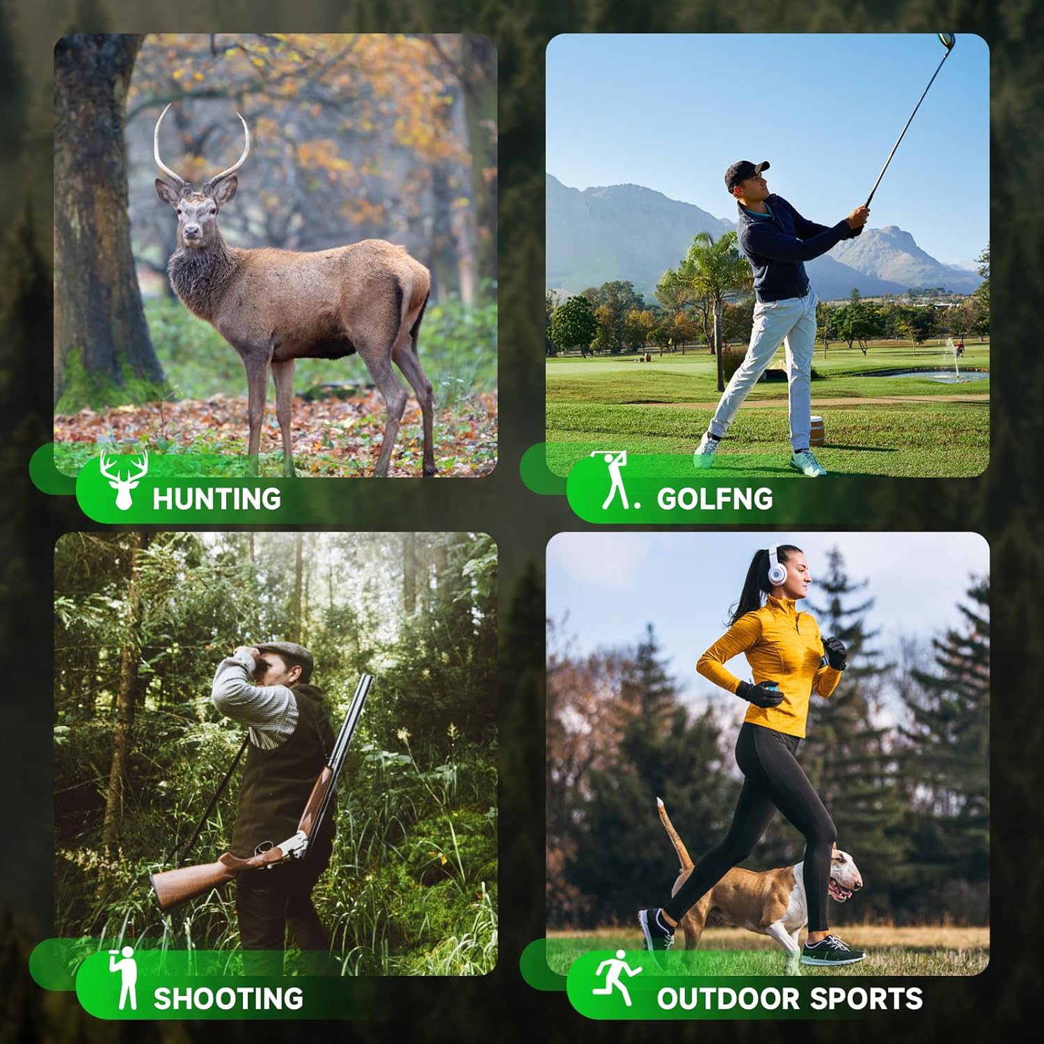 GolfHunting Rangefinder 7X Magnification 1200Y Waterproof Rangefinder, Distance Measurement, Multiple Modes, Lightweight, for Hunting, Golf and