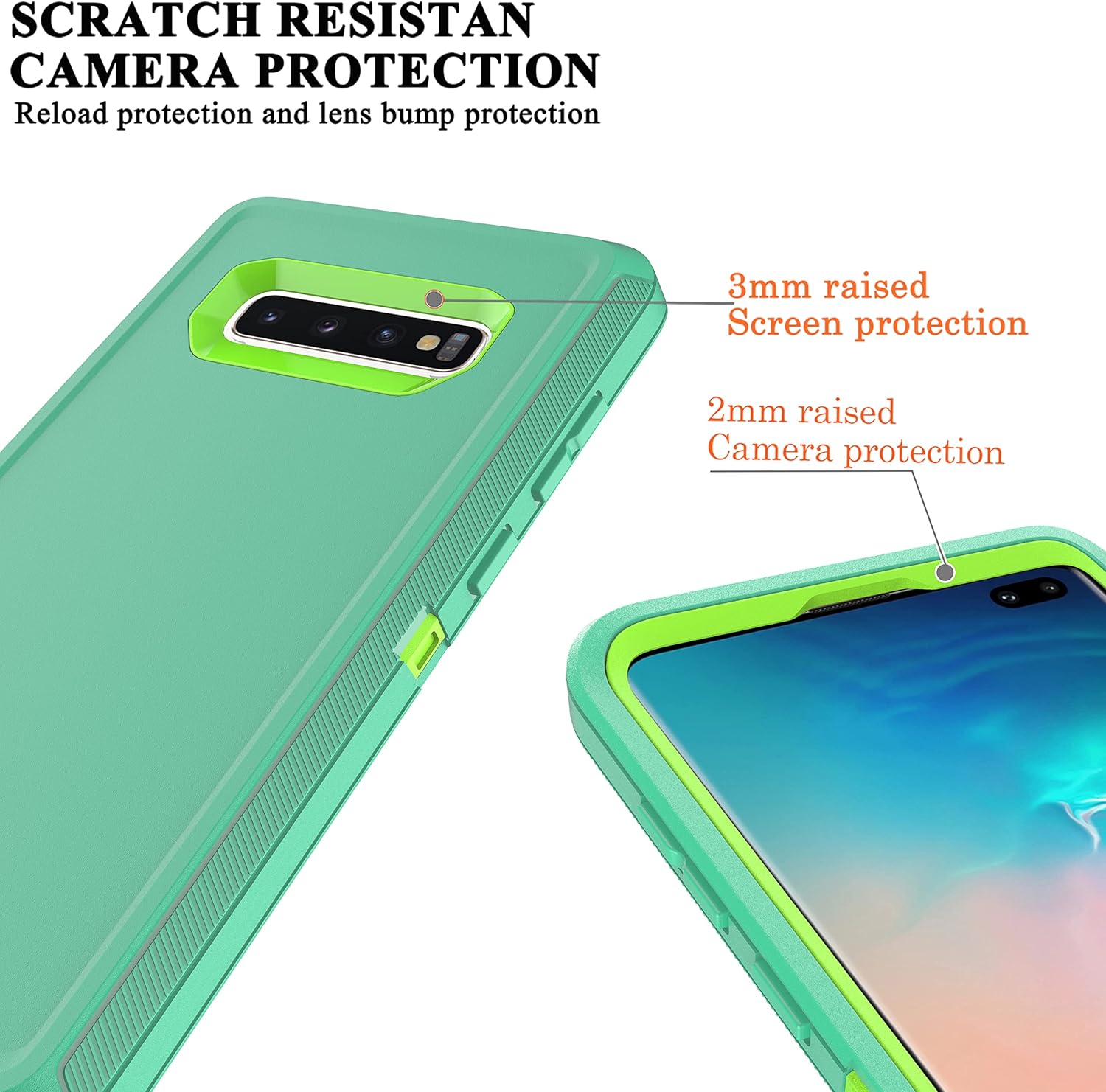 YmhxcY – Funda S10 Plus con película de TPU flexible autorreparable (paquete de 2) y película protectora de pantalla para lente de cámara 2