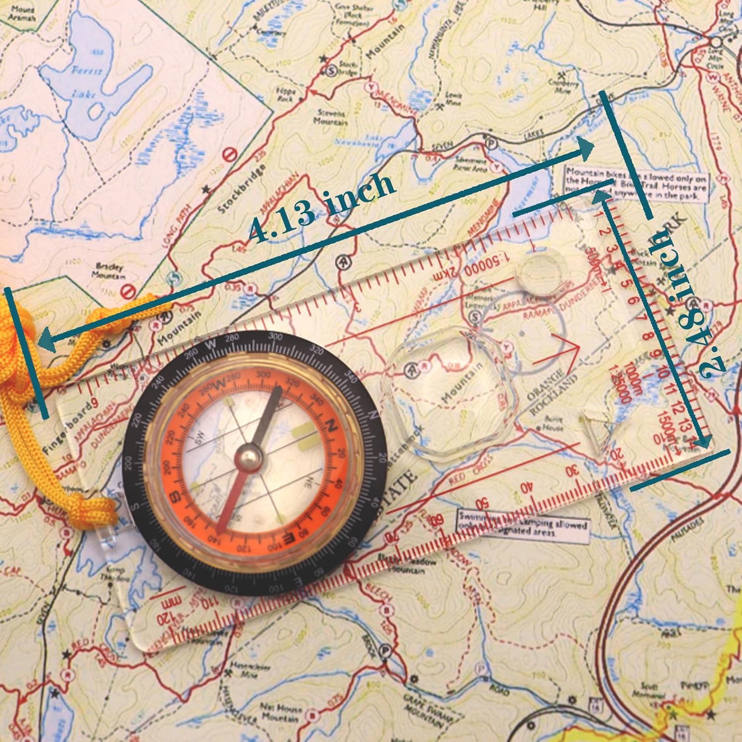 Orienteering Compass Hiking Survival Navigation Compass, Advanced Scout Compass Camping Professional Multifunctional Boy Scout Compass for Kids, Map