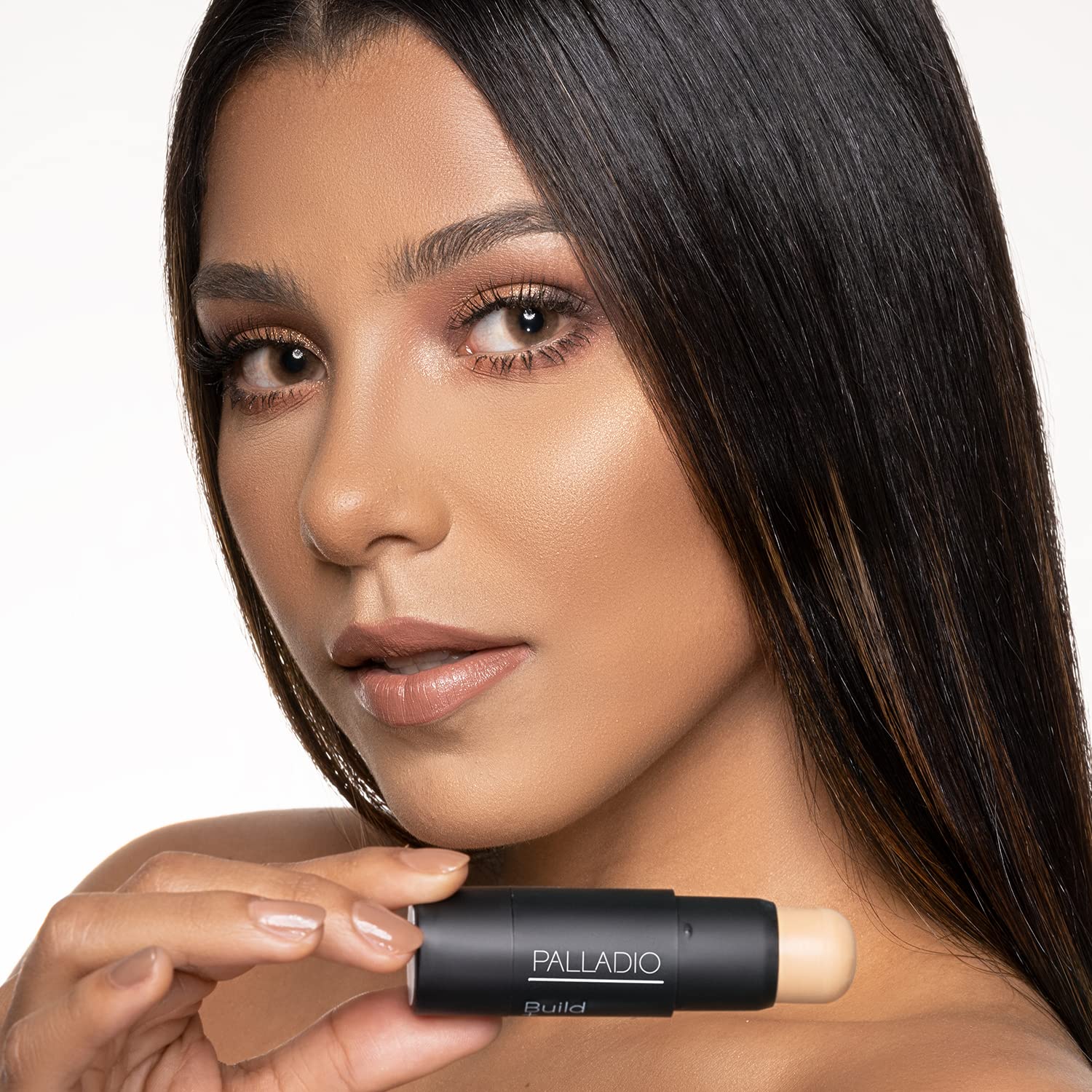 Palladio BUILD & BLEND – Barra de base, barra de contorno para cara de cobertura media, fórmula cremosa ultra mezclable para un acabado natural sin