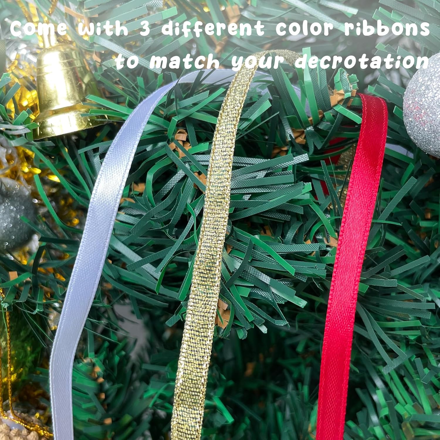 Venhoo Adornos navideños de copo de nieve 2023, diamantes de imitación metálicos colgantes con purpurina, copos de nieve, decoración de árbol de