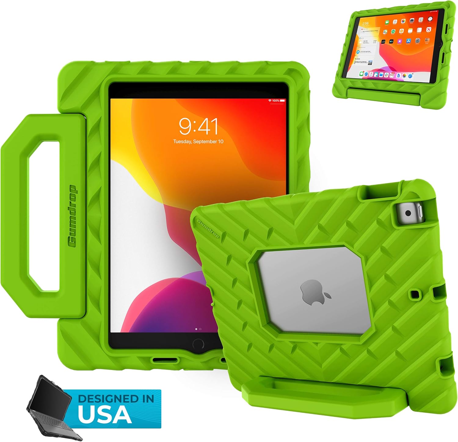 Gumdrop FoamTech – Funda para Apple iPad de 9  8  7 generación (10.2 pulgadas) diseñada para estudiantes K-12, profesores y aulas, resistentes a