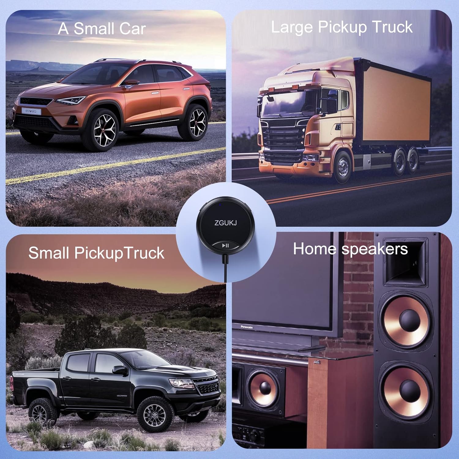 Adaptador Bluetooth auxiliar para automóvil, kit Bluetooth para coche para hablar con manos libres y transmisión de música, receptor Bluetooth con