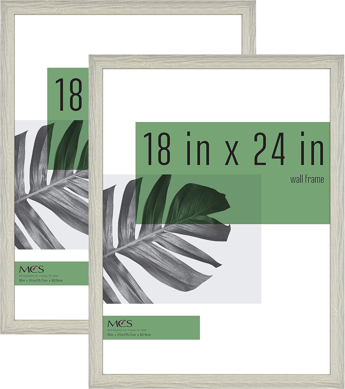 MCS Industries Studio Gallery – Marcos con textura de madera color gris de 18 x 24 pulgadas  45.72 x 60.96 cm., 2 unidades