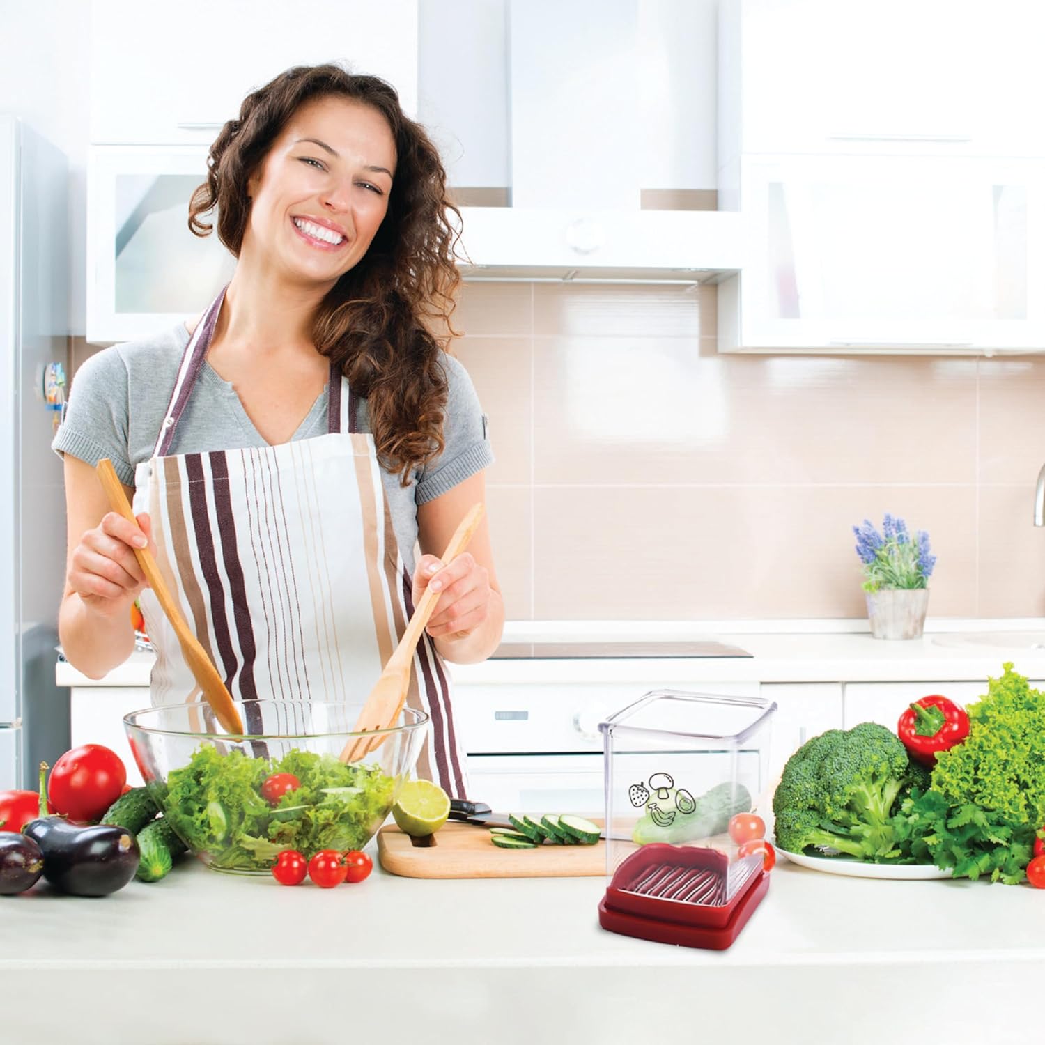 365Home Rebanador rápido de frutas y verduras, de acero inoxidable, cortador de huevos, cortador de fresas, para hacer rápidamente ensalada de