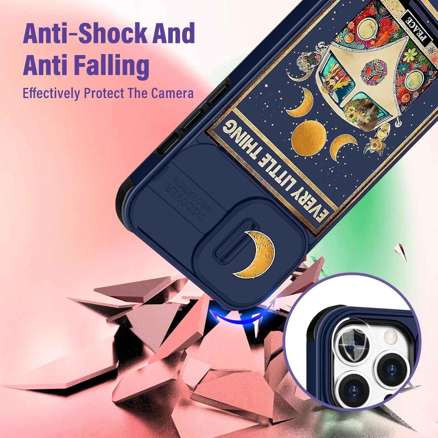 Funda 2 en 1 para iPhone 12 Pro Max para mujeres, linda funda para teléfono de autobús y niñas, diseño de moda de animales kawaii con funda para