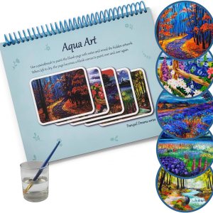 Arte acuático para ancianos, personas mayores, niños, reutilizable, sin ensuciar, organizado en espiral, solo tienes que añadir agua, edición Arte acuático para ancianos, personas mayores, niños, reutilizable, sin ensuciar, organizado en espiral, solo tienes que añadir agua, edición