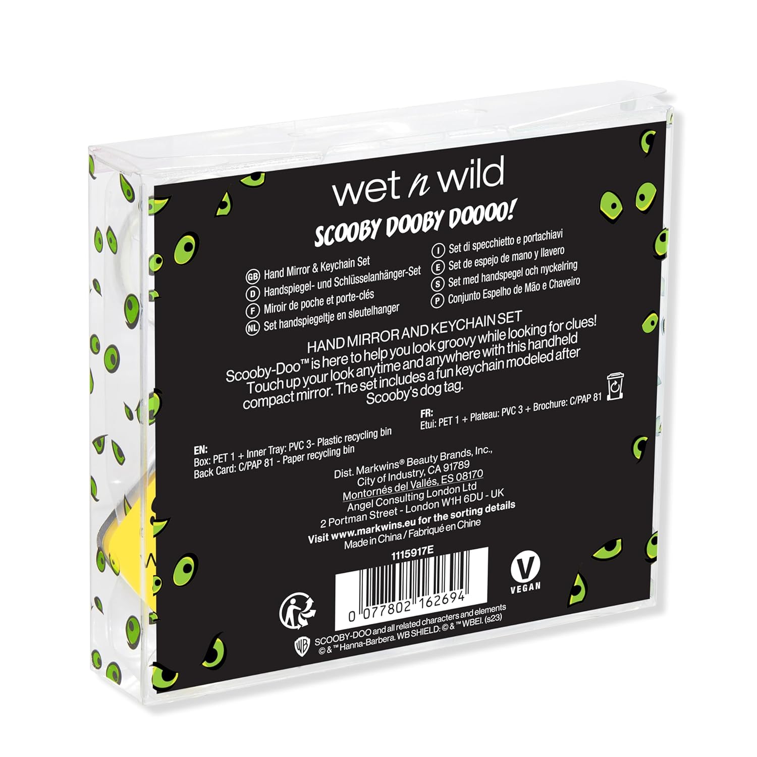wet n wild Scooby Doo Collection Scooby Dooby Doooo! Juego de espejo de mano y llavero