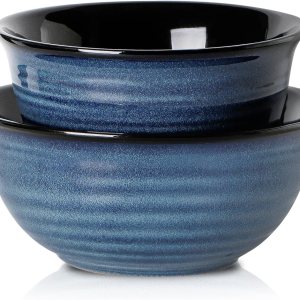 Hasense Juego de tazones para mezclar, cuencos de cerámica para cocina, cuencos anidables para almacenamiento de ahorro de espacio, juego de Hasense Juego de tazones para mezclar, cuencos de cerámica para cocina, cuencos anidables para almacenamiento de ahorro de espacio, juego de