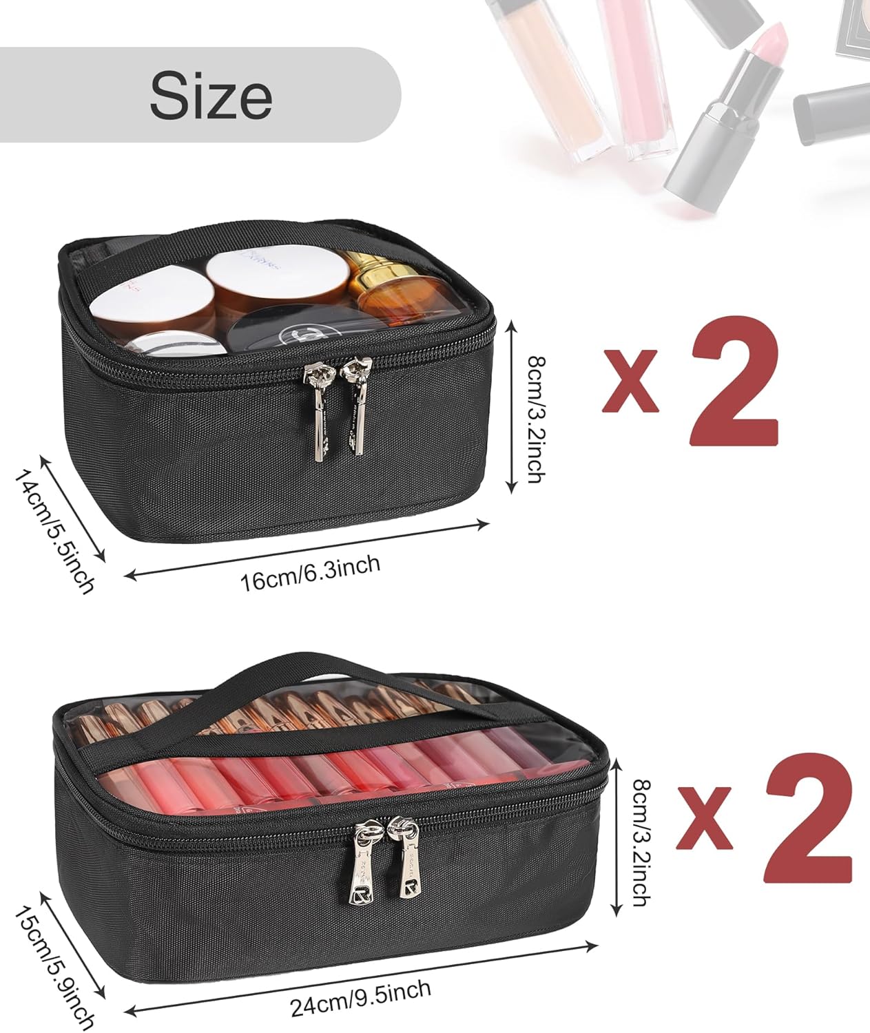 Relavel Mochila de maquillaje, estuche de maquillaje grande, kit de maquillaje profesional, bolsa de tren de viaje, organizador de almacenamiento de