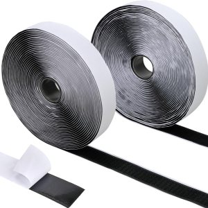 Cinta de gancho y bucle de 30 pies x 1 pulgada, cinta adhesiva de nailon resistente con adhesivo para escuela, hogar y exteriores (negro, 1 pulgada) Cinta de gancho y bucle de 30 pies x 1 pulgada, cinta adhesiva de nailon resistente con adhesivo para escuela, hogar y exteriores (negro, 1 pulgada)