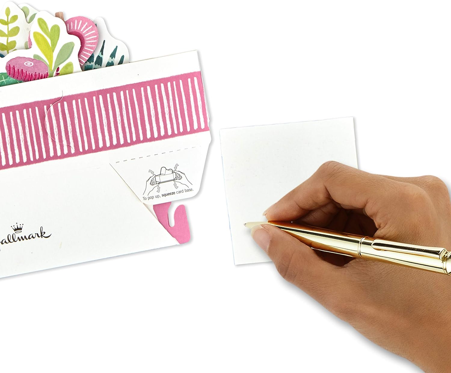Hallmark Tarjeta de cumpleaños desplegable para mamá (suculentas y flores que se pueden exhibir) (paquete de 2)