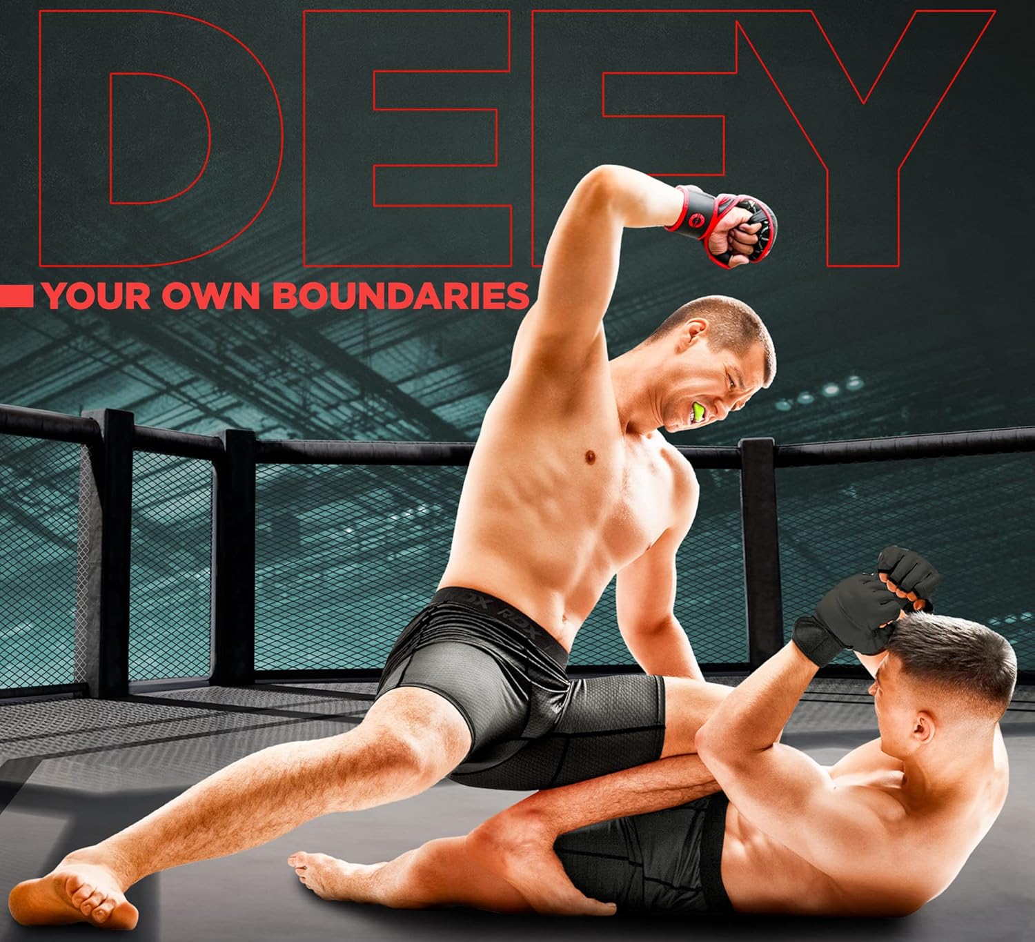 RDX Protector bucal, protector de encías, protector bucal para boxeo, artes marciales mixtas y kickboxing, Muay Thai, protector bucal con estuche de