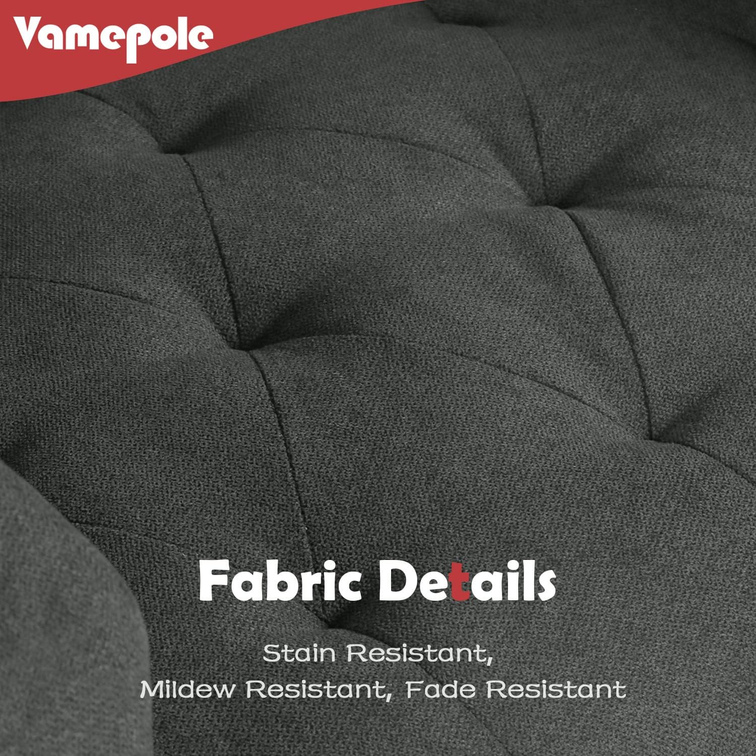 VAMEPOLE Silla decorativa, cómoda silla de sala de estar, acogedora silla decorativa copetuda moderna de mediados de siglo, silla tapizada con brazo