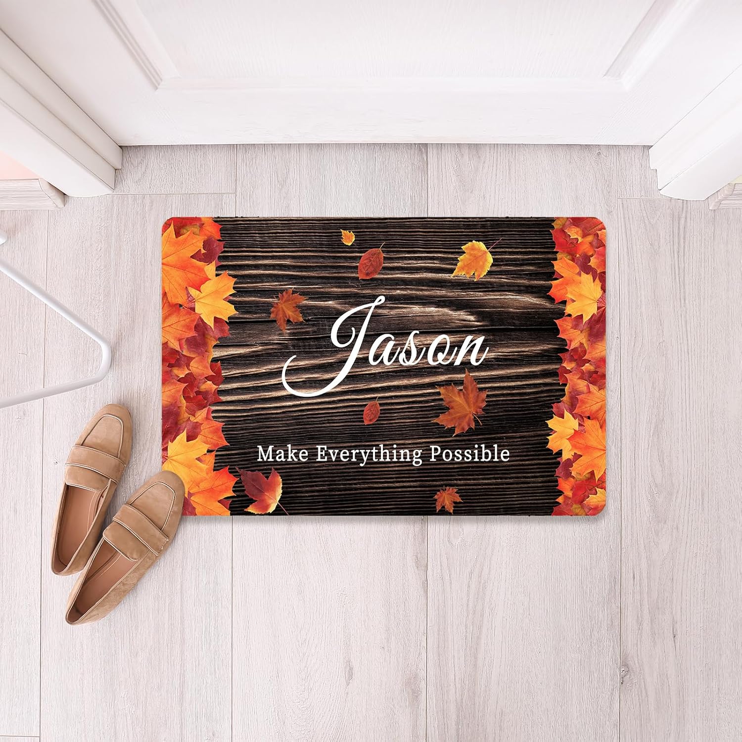 Tapete personalizado para decoración de puerta al aire libre para entrada de patio, tapetes personalizados para puerta delantera con texto para
