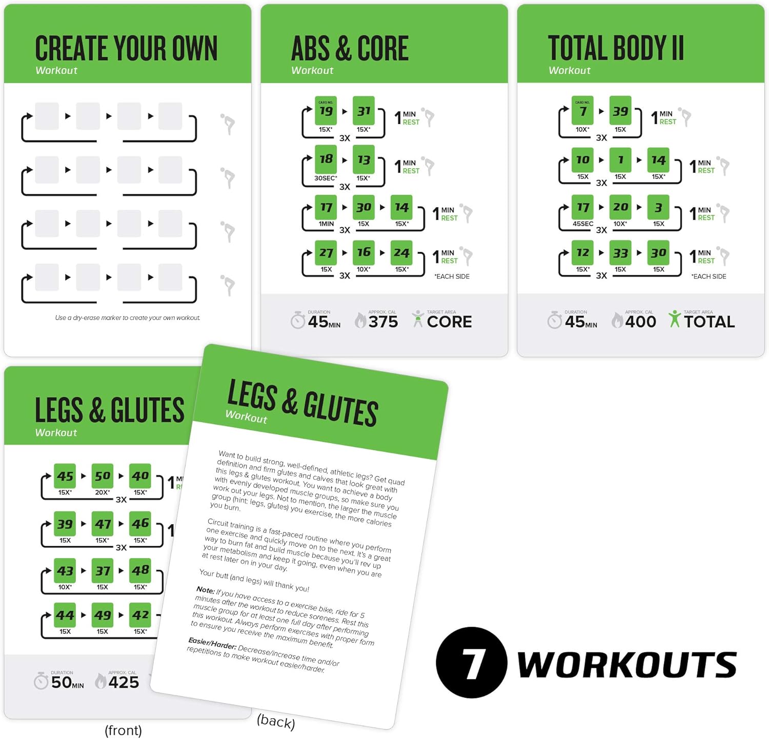 NewMe Fitness Tarjetas de entrenamiento con media pelota de equilibrio  Baraja de instrucciones de entrenamiento para mujeres y hombres, guía de