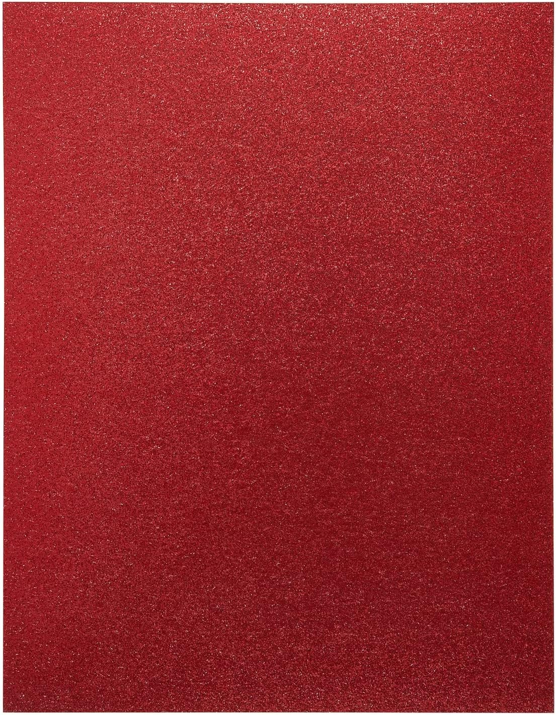 Bright Creations 30 hojas de papel de cartulina con purpurina roja para manualidades, tarjetas, invitaciones, doble cara, 10.58 ozm (8.5 x 11