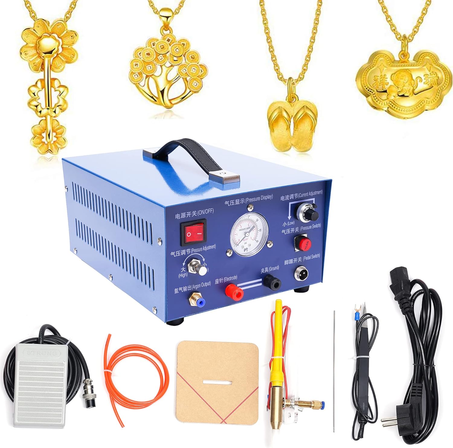 Máquina de soldadura TBVECHI 800W 110V ajustable de alta potencia de pulso de argón soldador por puntos collar pulsera joyería JD máquina de