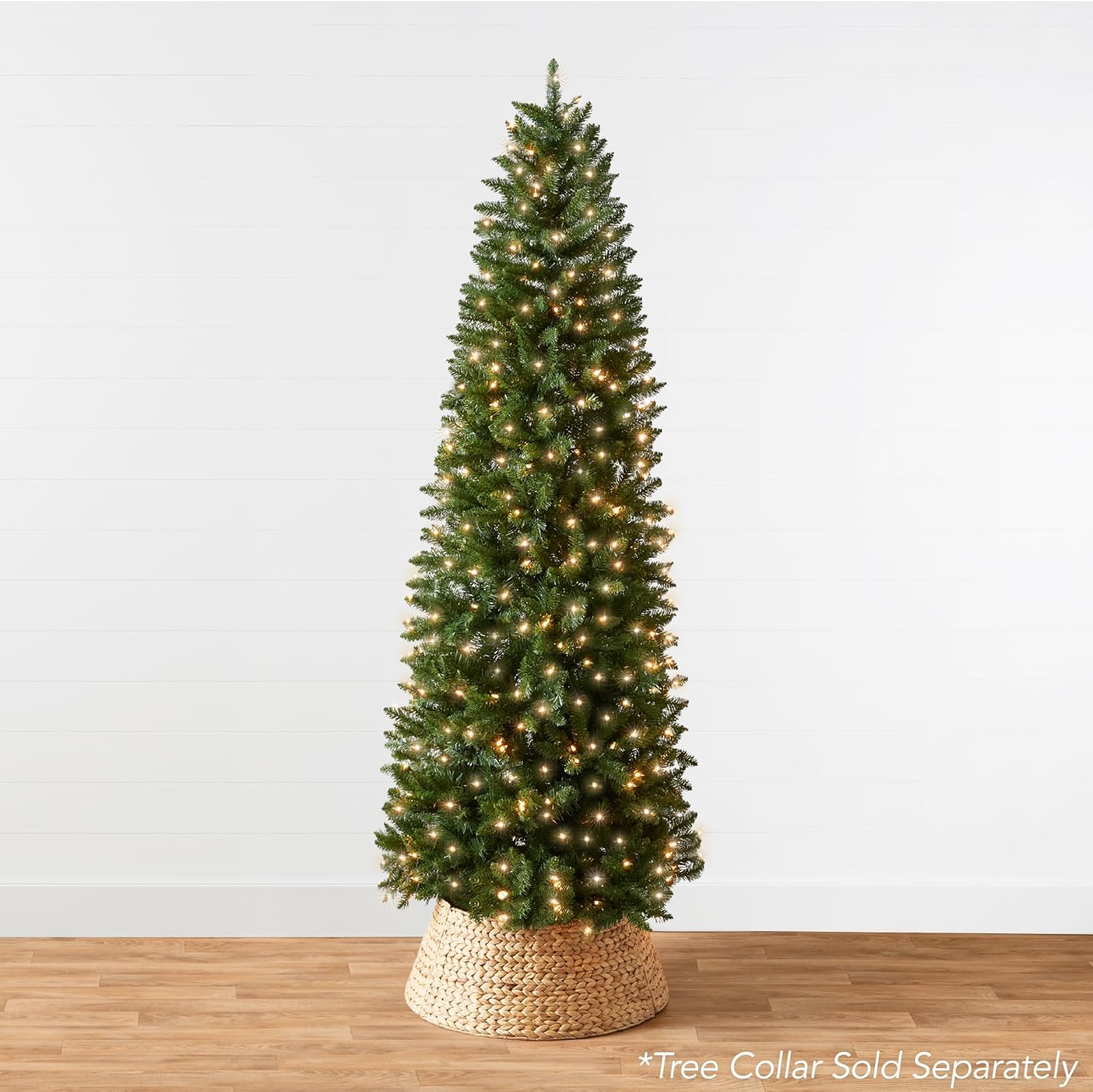 Best Choice Products Árbol de Navidad preiluminado de 7.5 pies, decoración navideña delgada de abeto delgado con 1,075 puntas, 350 luces, bisagras