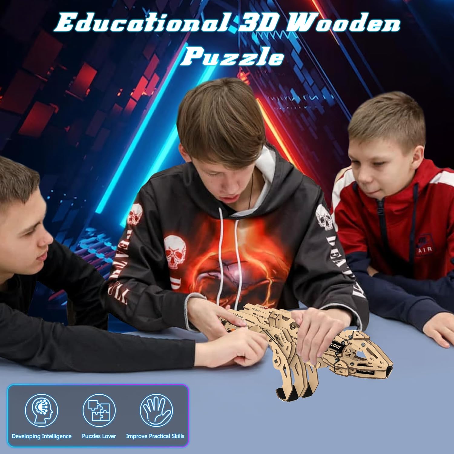 COWVTUJ ARMPAL – Kit de modelo de garra mecánica 3D de madera ClawBot para adultos y adolescentes, kit de construcción de brazo de robot para