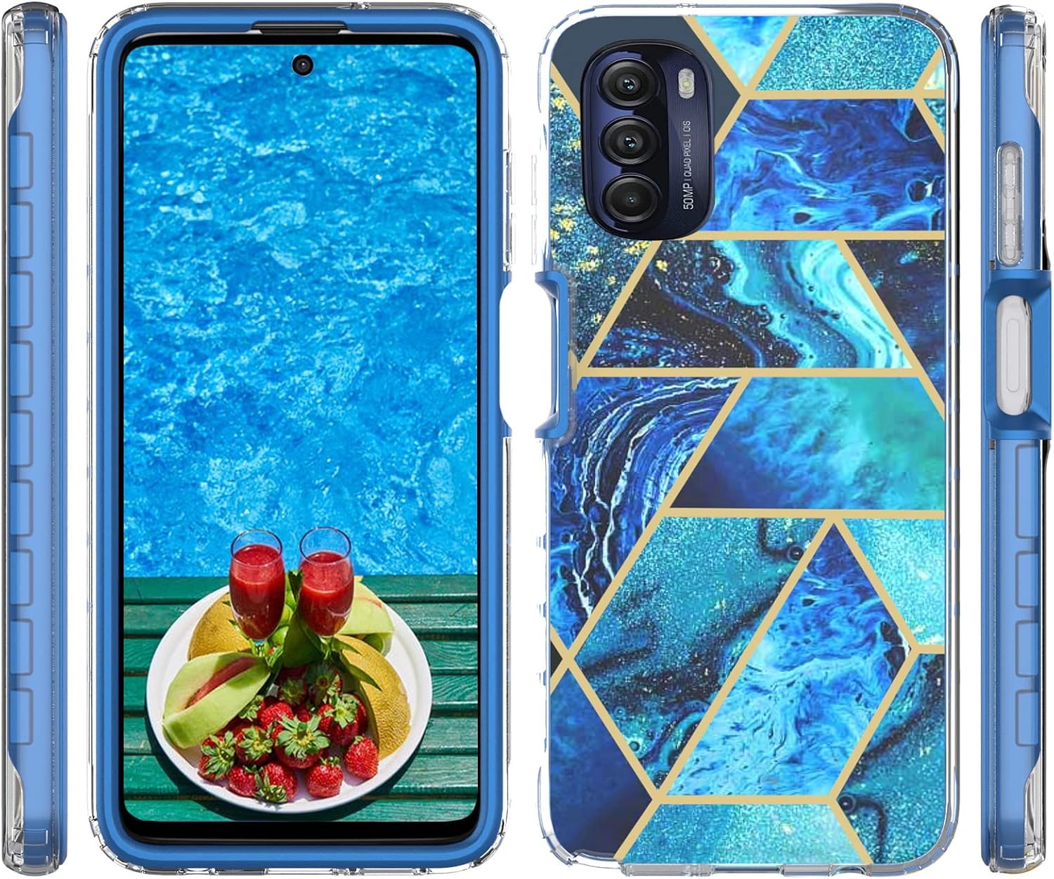 Jeylly Motorola G Stylus 5G 2022 – Funda para Moto G Stylus 5G 2022, funda híbrida de policarbonato duro + goma de poliuretano termoplástico suave a