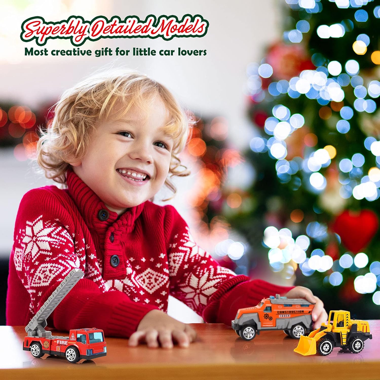 Calendario de Adviento de Navidad 2022 para niños vehículos de aleación y juegos de helicópteros de juguete más 2 alfombrillas de juego, regalo
