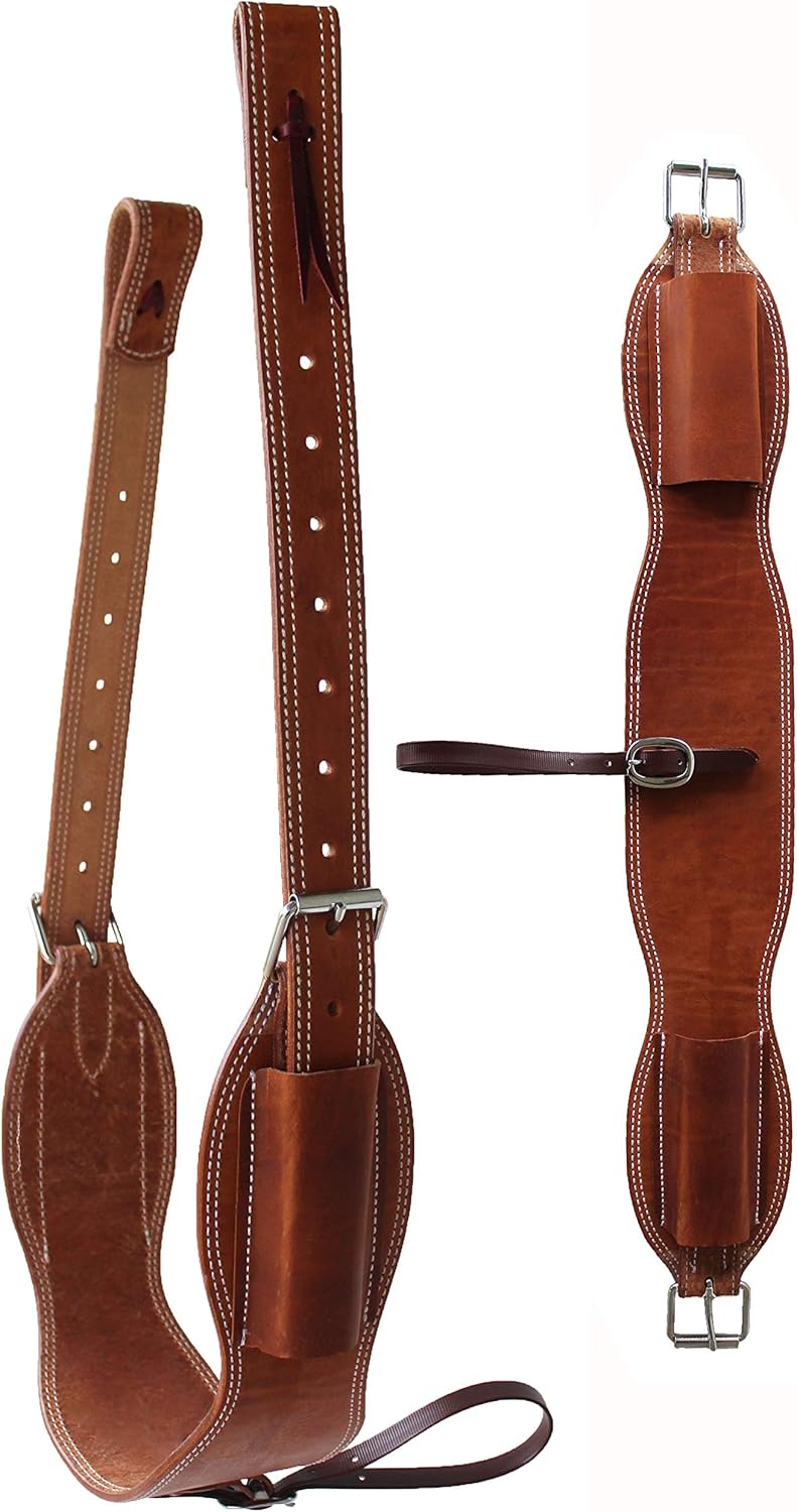 CHALLENGER Horse Amish 97RT04 – Cincha de cuero para trabajo pesado con billetes