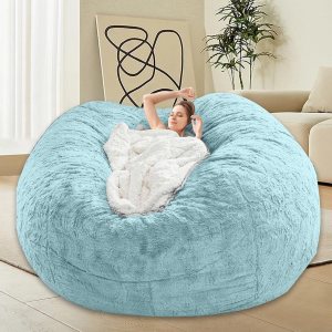 Puf para adultos y niños sin relleno, cómodo, redondo, de gran tamaño, para almacenamiento de animales de peluche, dormitorio, sillas de sala de Puf para adultos y niños sin relleno, cómodo, redondo, de gran tamaño, para almacenamiento de animales de peluche, dormitorio, sillas de sala de