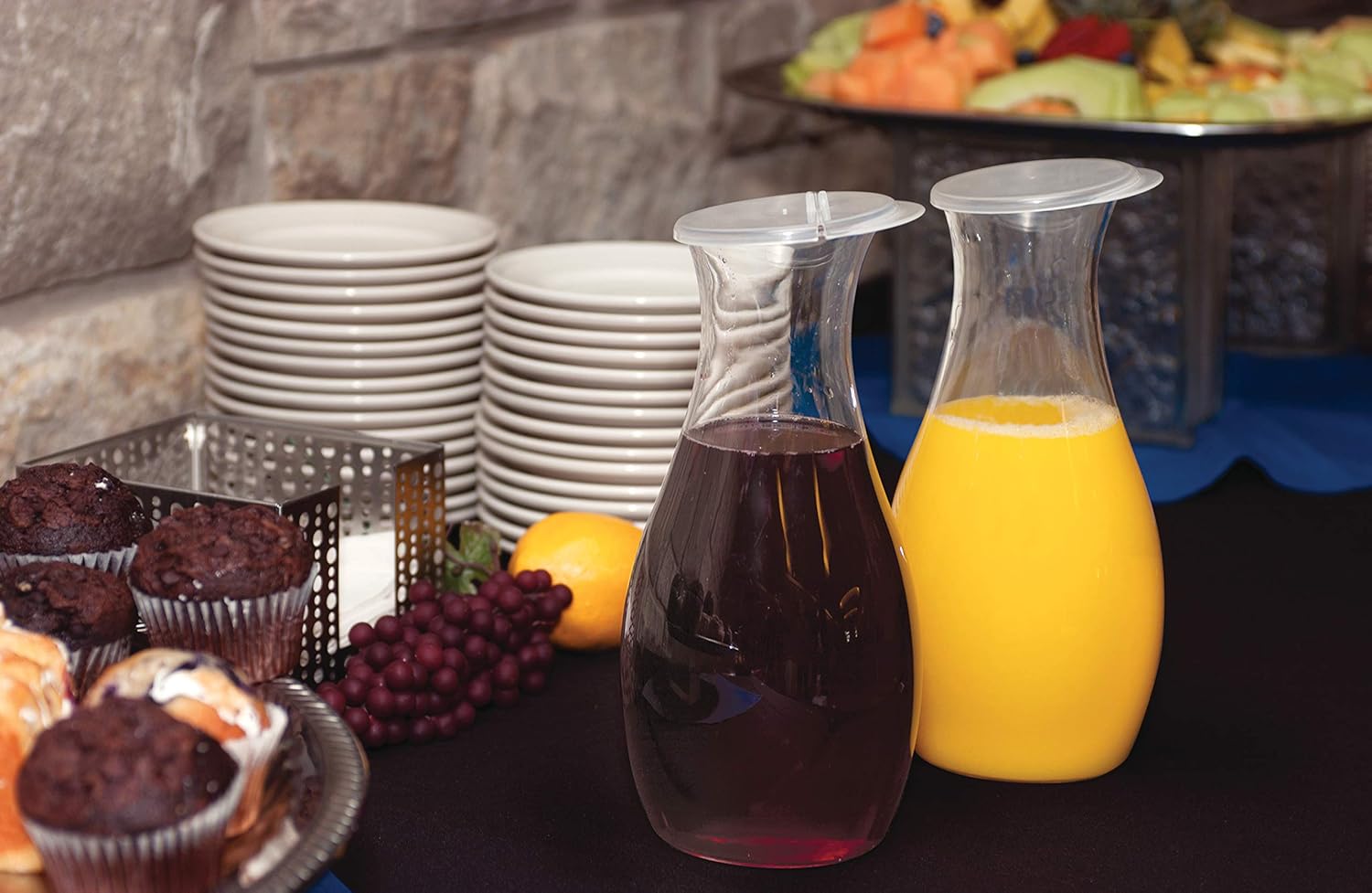 Carlisle FoodService Products 7090007 Cascata – Jarra de jugo para bebidas, plástico, 25 L, transparente, 1 unidad (paquete de 2)