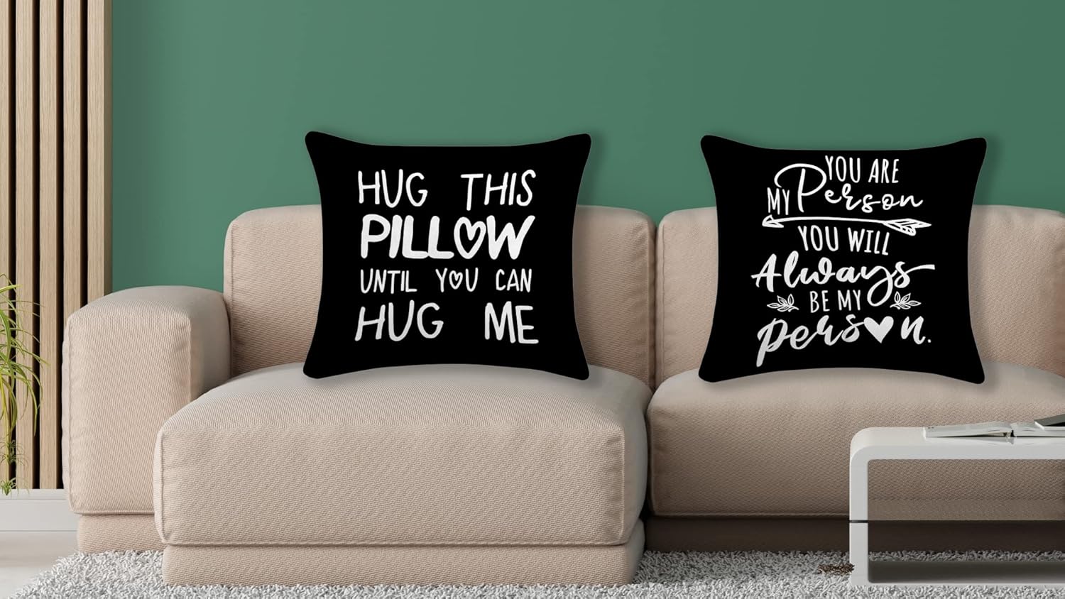 Fundas de almohada reversibles para regalos de relaciones a larga distancia, decoración para el hogar y el dormitorio, funda de almohada de 18 x 18