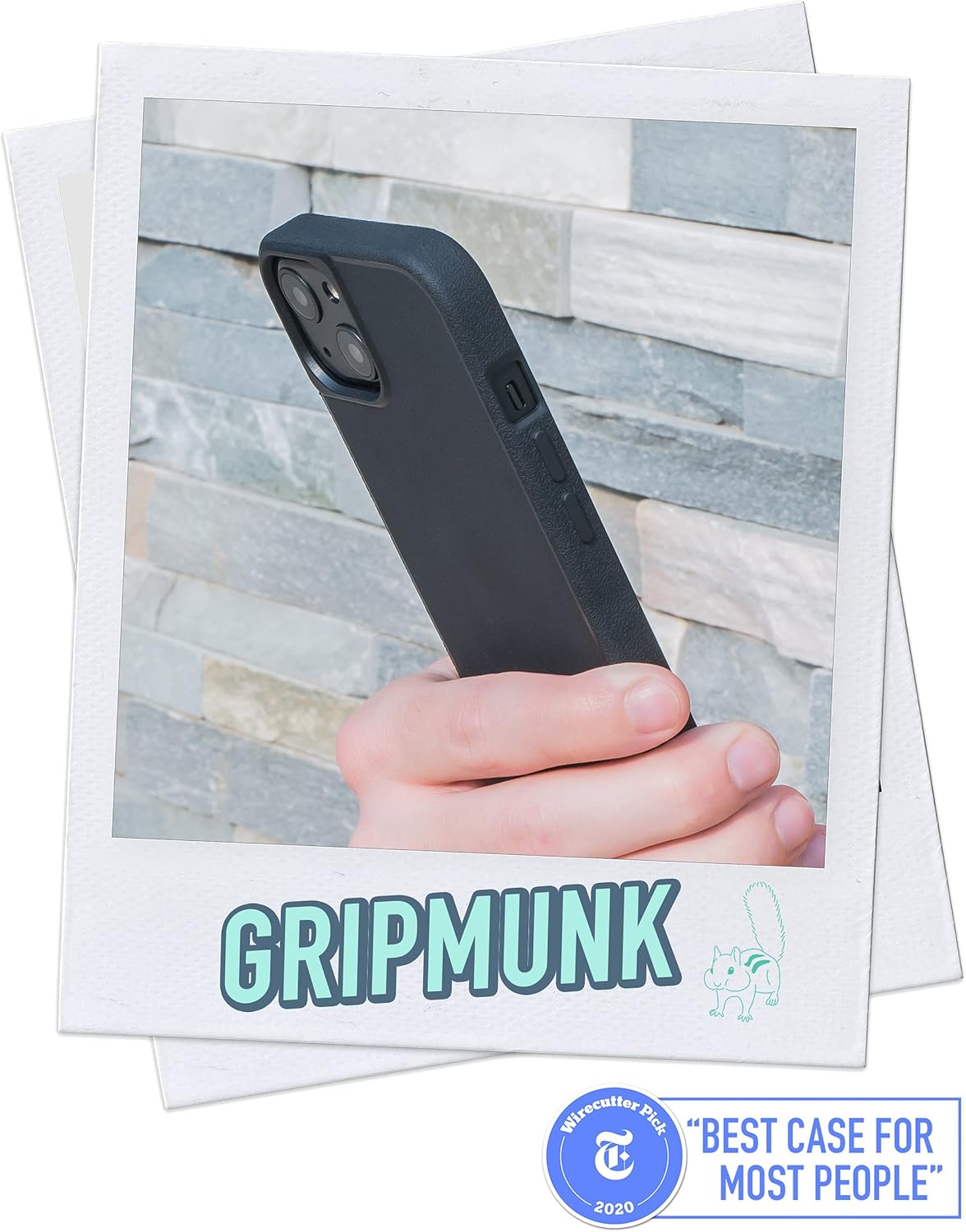 Smartish – Funda delgada para iPhone 13, Gripmunk, ligera + protectora, funda de agarre fina, color negro