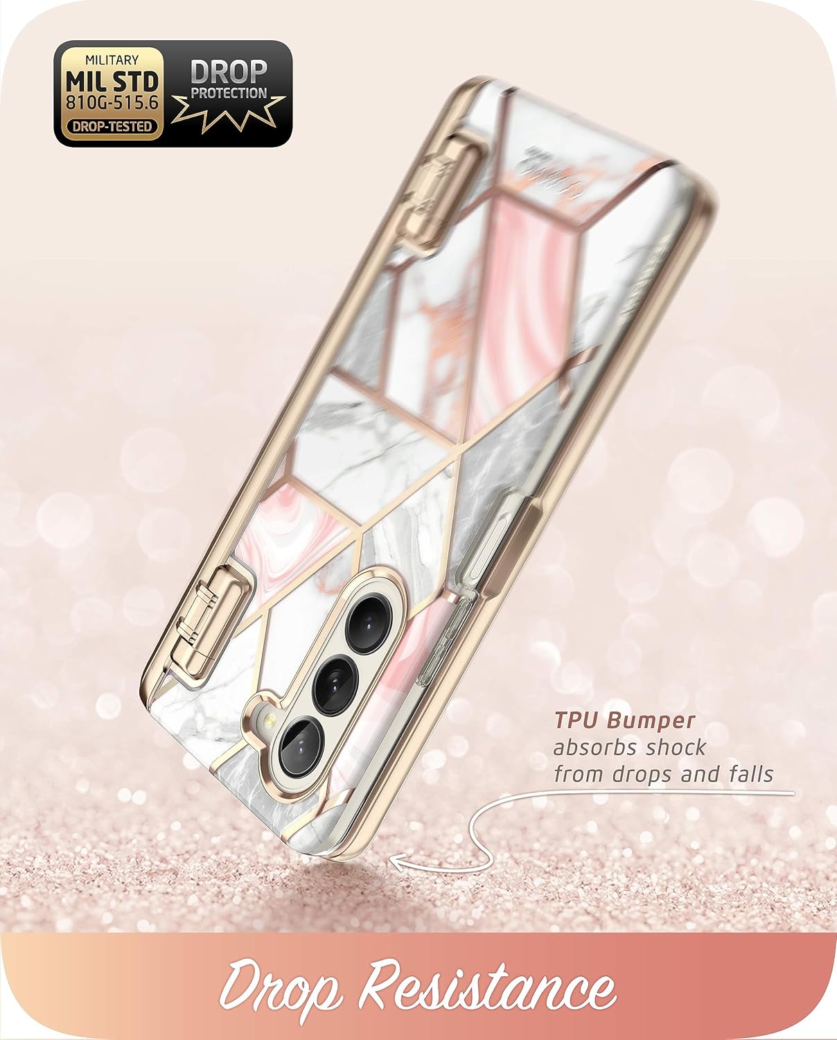 i-Blason Cosmo – Funda para Samsung Galaxy Z Fold 5 con soporte para bolígrafo, protector de pantalla integrado, protección de bisagra, 3 fundas de