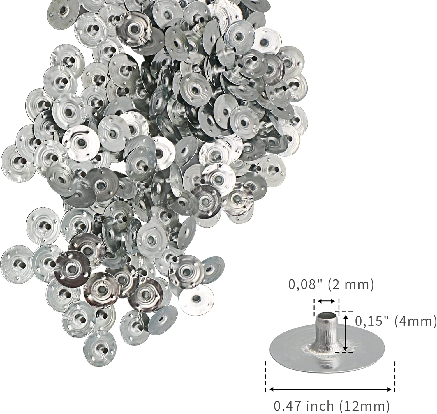 MILIVIXAY 800 pestañas de mecha para velas, pestañas de metal para sostener mecha