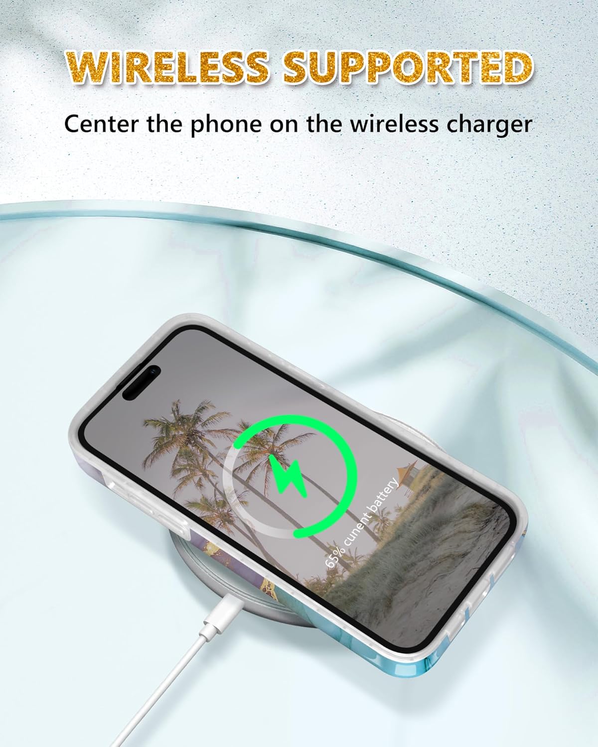 JIAXIUFEN Funda compatible con iPhone 15 Pro Max, diseño de mármol con purpurina dorada, a prueba de golpes, funda protectora de silicona TPU suave