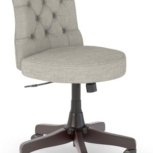 Bush Furniture Key West – Silla de oficina con respaldo medio, tela gris claro Bush Furniture Key West – Silla de oficina con respaldo medio, tela gris claro