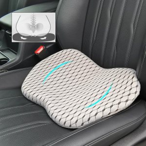 ANSDMO Cojín de espuma viscoelástica para asiento de automóvil, cojín de asiento de automóvil para conductor de asiento de automóvil, alivio del ANSDMO Cojín de espuma viscoelástica para asiento de automóvil, cojín de asiento de automóvil para conductor de asiento de automóvil, alivio del