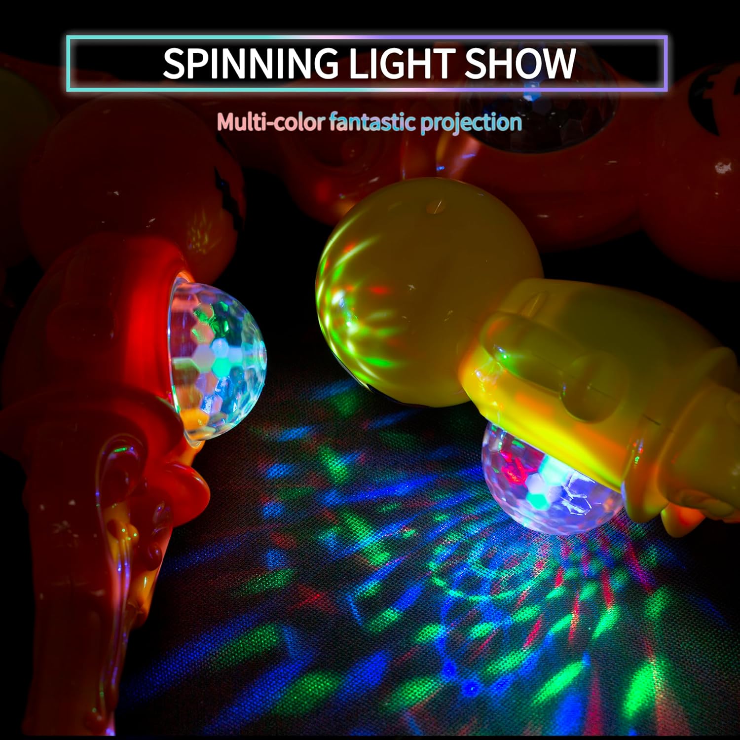 PROLOSO 5 varitas mágicas con luz de expresión encantadora con efecto de sonido para niños pequeños que brillan en la oscuridad, varita musical