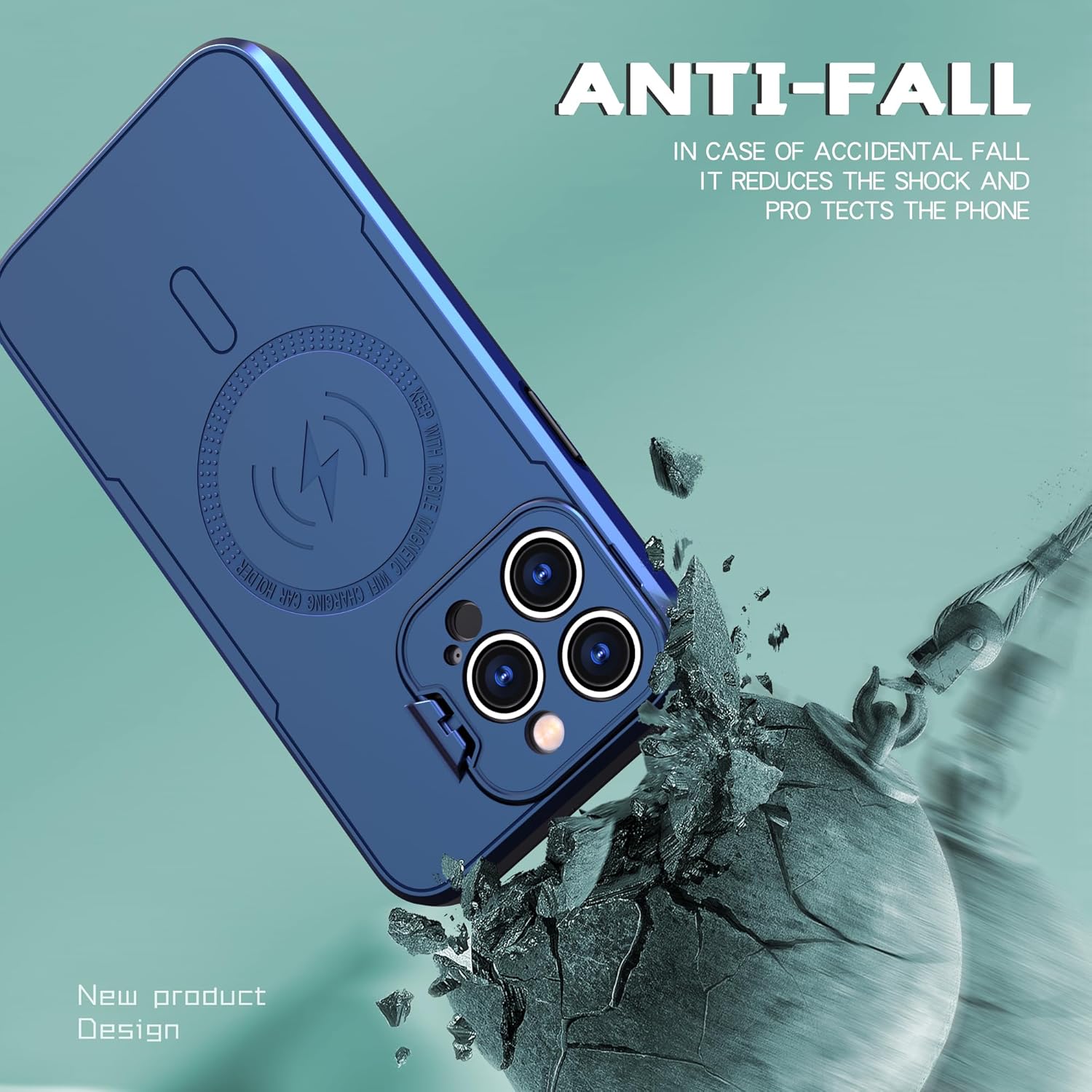 Asuwish Funda de teléfono para iPhone 15 Pro Max de 6.7 pulgadas con protector de pantalla de vidrio templado Magsafe y soporte delgado accesorios
