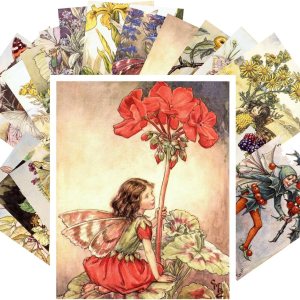 PIXILUV Postales Vintage 24 pcs Flor Hada Vintage Ilustraciones PIXILUV Postales Vintage 24 pcs Flor Hada Vintage Ilustraciones