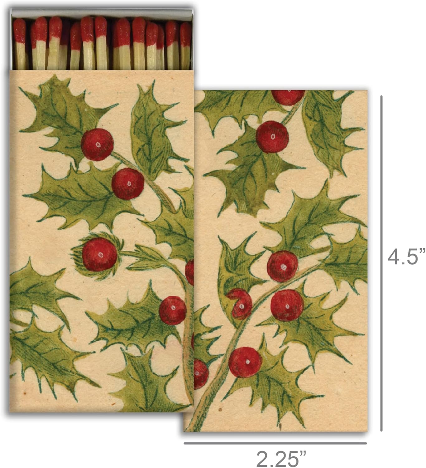 Caja de cerillas decorativa con cerillas de madera, ideal para iluminar velas, chimeneas, parrillas y más  Una caja, 1 unidad