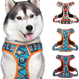 CollarDirect Arnés reflectante sin tirones para perro, con asa y clip frontal, chaleco acolchado suave ajustable para perros pequeños a grandes, CollarDirect Arnés reflectante sin tirones para perro, con asa y clip frontal, chaleco acolchado suave ajustable para perros pequeños a grandes,