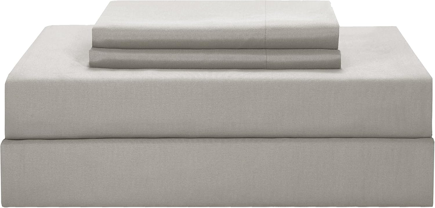 Juego de ropa de cama de 10 piezas Chic Home con edredón con cierre fruncido, para cama king, todo en una bolsa, Microfibra, Beige, gemelo